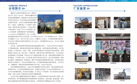 亚洲金属网出访榆林天龙